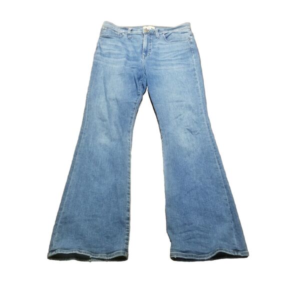 Madewell Jeans Women Size 32 Skinny Flare High Rise Stretch Blue Denim (35x31.5) - Picture 1 of 7